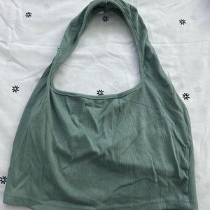 Green over the head croptop